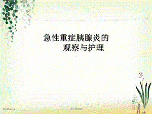 急性重症胰腺炎的观察护理;课件.ppt