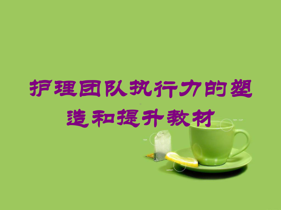 护理团队执行力的塑造和提升教材培训课件.ppt_第1页