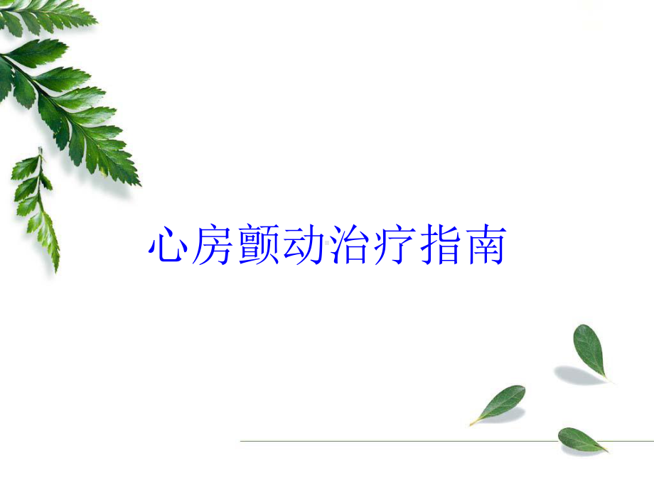 心房颤动治疗指南培训课件.ppt_第1页