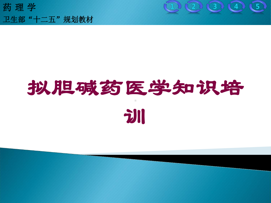 拟胆碱药医学知识培训培训课件.ppt_第1页