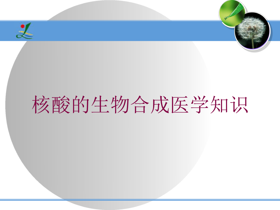 核酸的生物合成医学知识培训课件.ppt_第1页