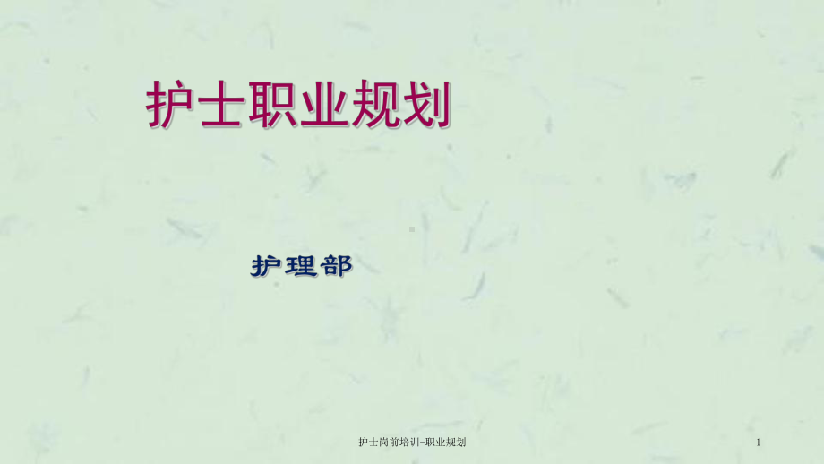 护士岗前培训职业规划课件.ppt_第1页