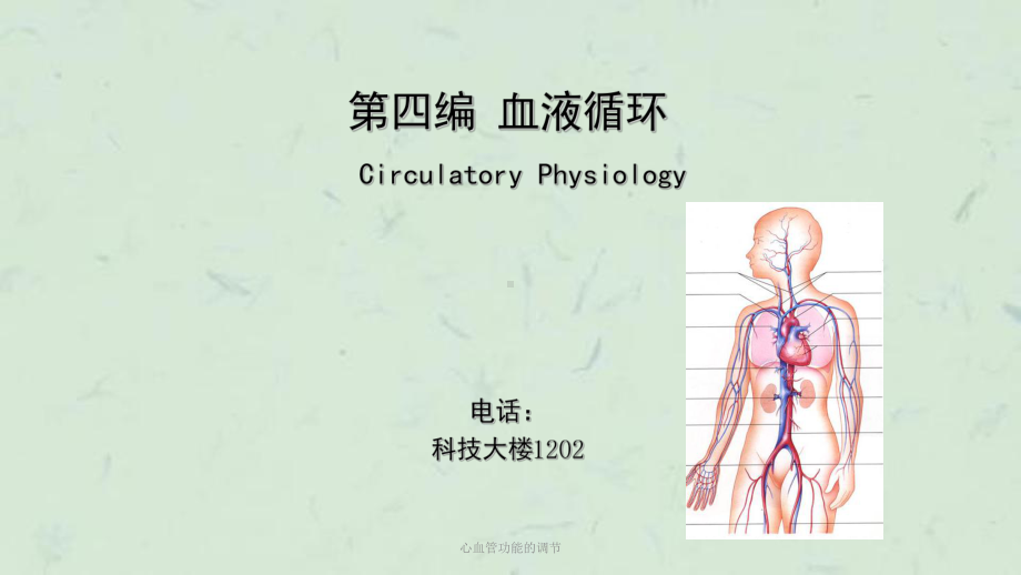 心血管功能的调节课件.ppt_第1页