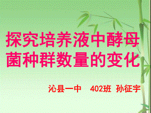 探究培养液中酵母菌种群数量的变化课件.ppt