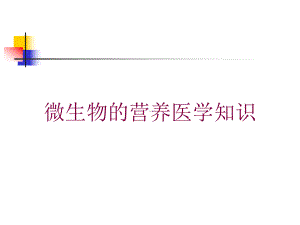 微生物的营养医学知识培训课件.ppt