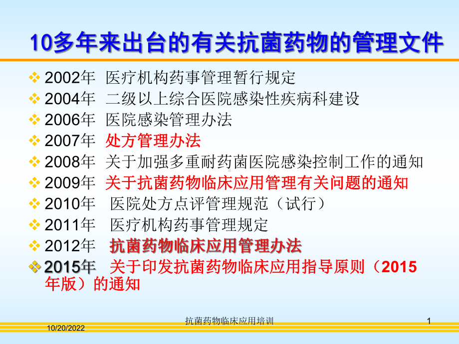 抗菌药物临床应用培训培训培训课件.ppt_第1页