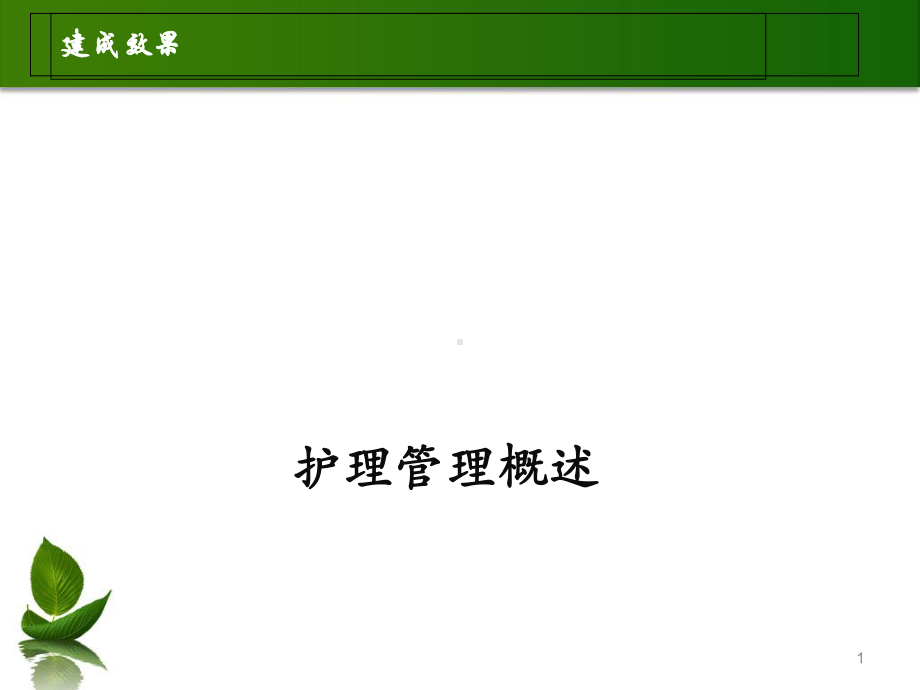 护理管理概论教学课件.ppt_第1页