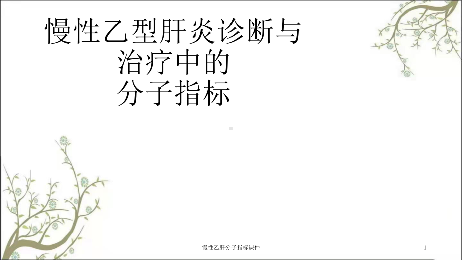 慢性乙肝分子指标课件.ppt_第1页