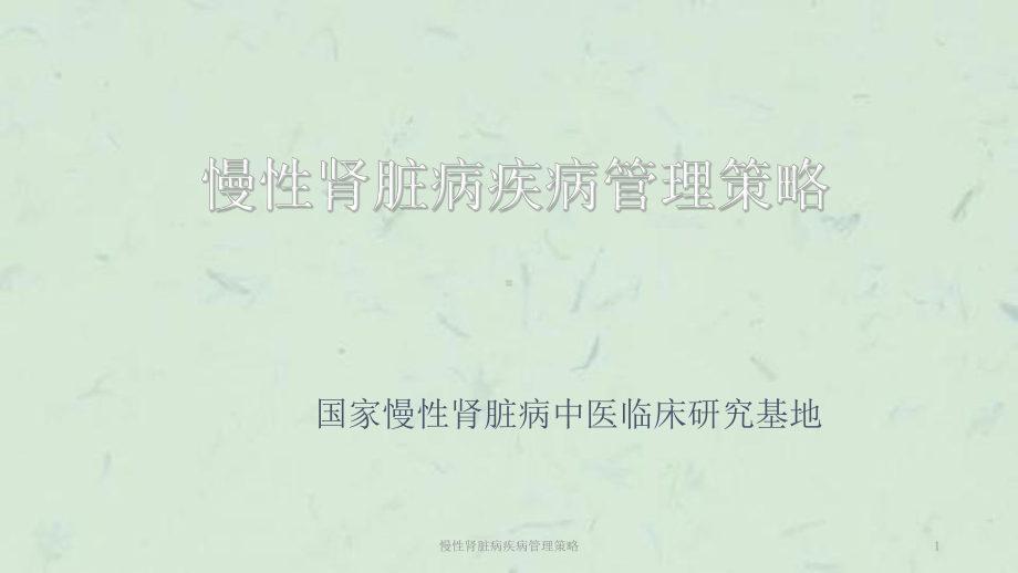 慢性肾脏病疾病管理策略课件.ppt_第1页