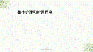 整体护理和护理程序课件.ppt