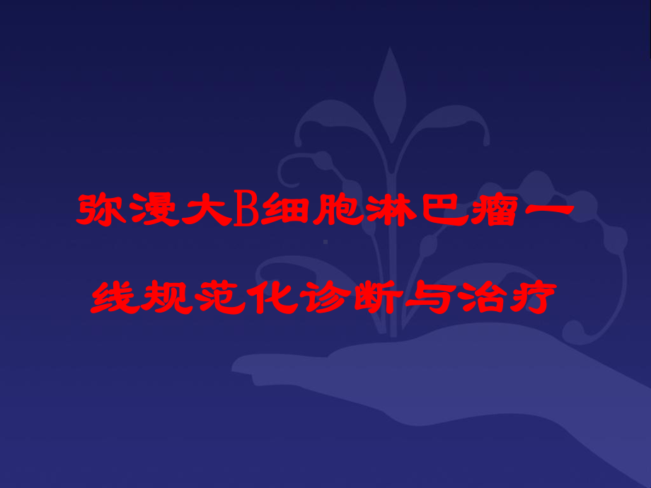 弥漫大B细胞淋巴瘤一线规范化诊断与治疗培训课件.ppt_第1页