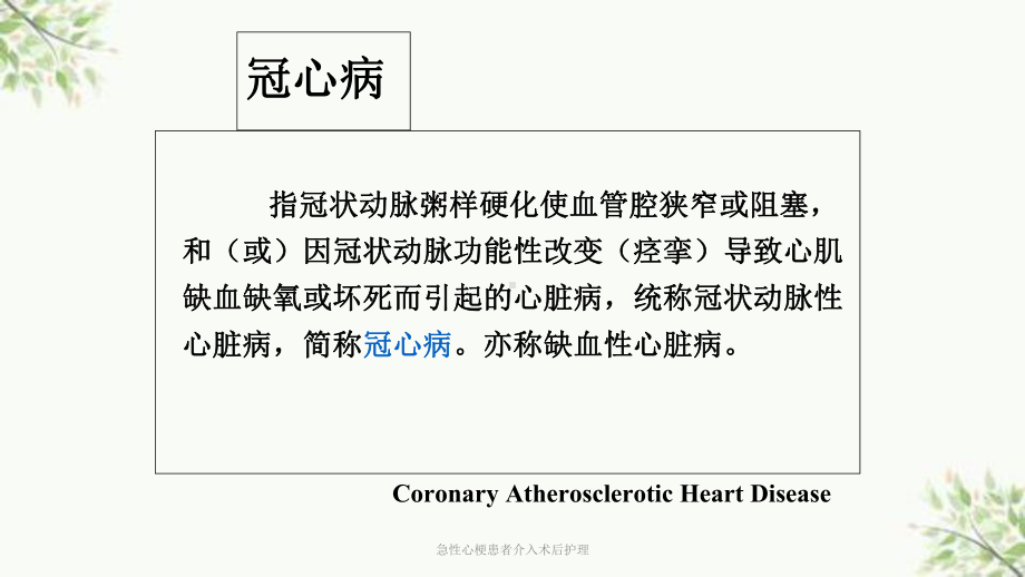 急性心梗患者介入术后护理课件.ppt_第3页