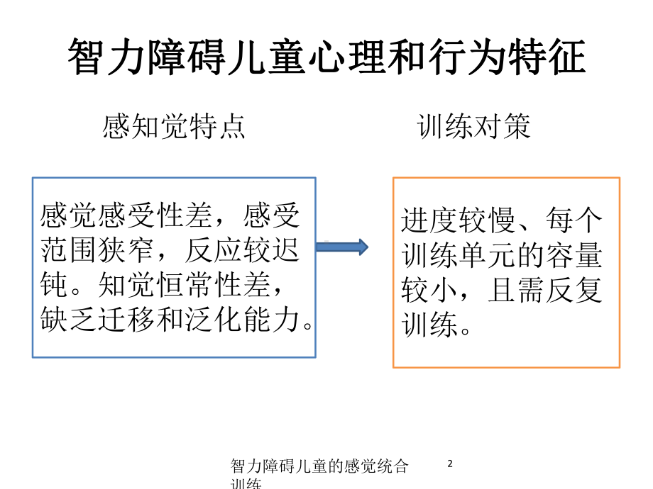 智力障碍儿童的感觉统合训练培训课件.ppt_第2页