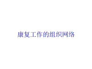 康复工作的组织网络培训课件.ppt