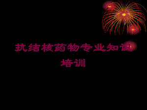 抗结核药物专业知识培训培训课件.ppt