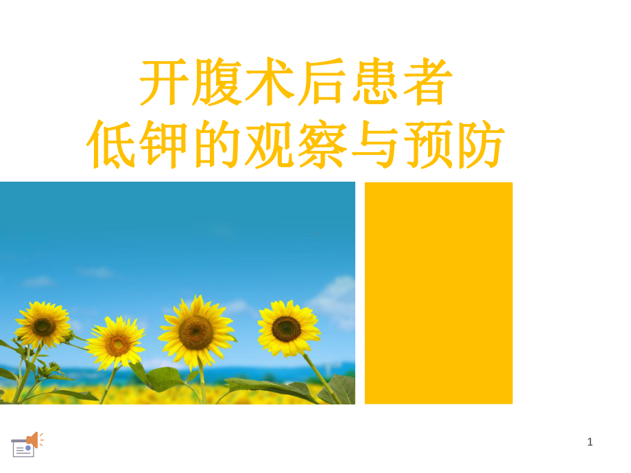 开腹患者低血钾的观察与预防课件.ppt_第1页