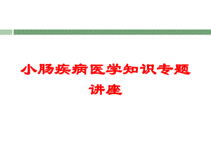 小肠疾病医学知识专题讲座培训课件.ppt