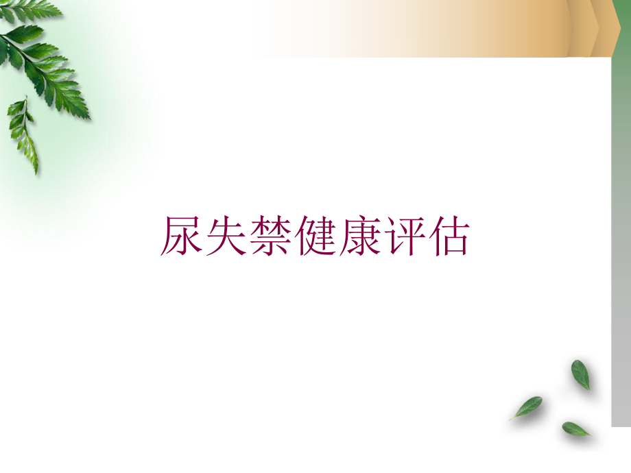 尿失禁健康评估培训课件.ppt_第1页