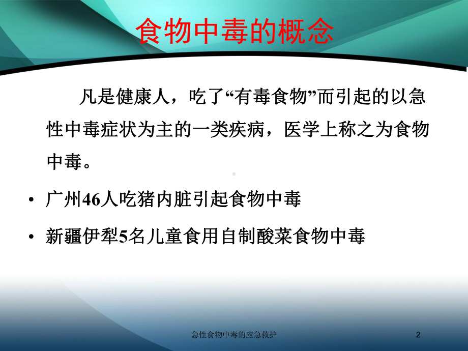 急性食物中毒的应急救护培训课件.ppt_第2页