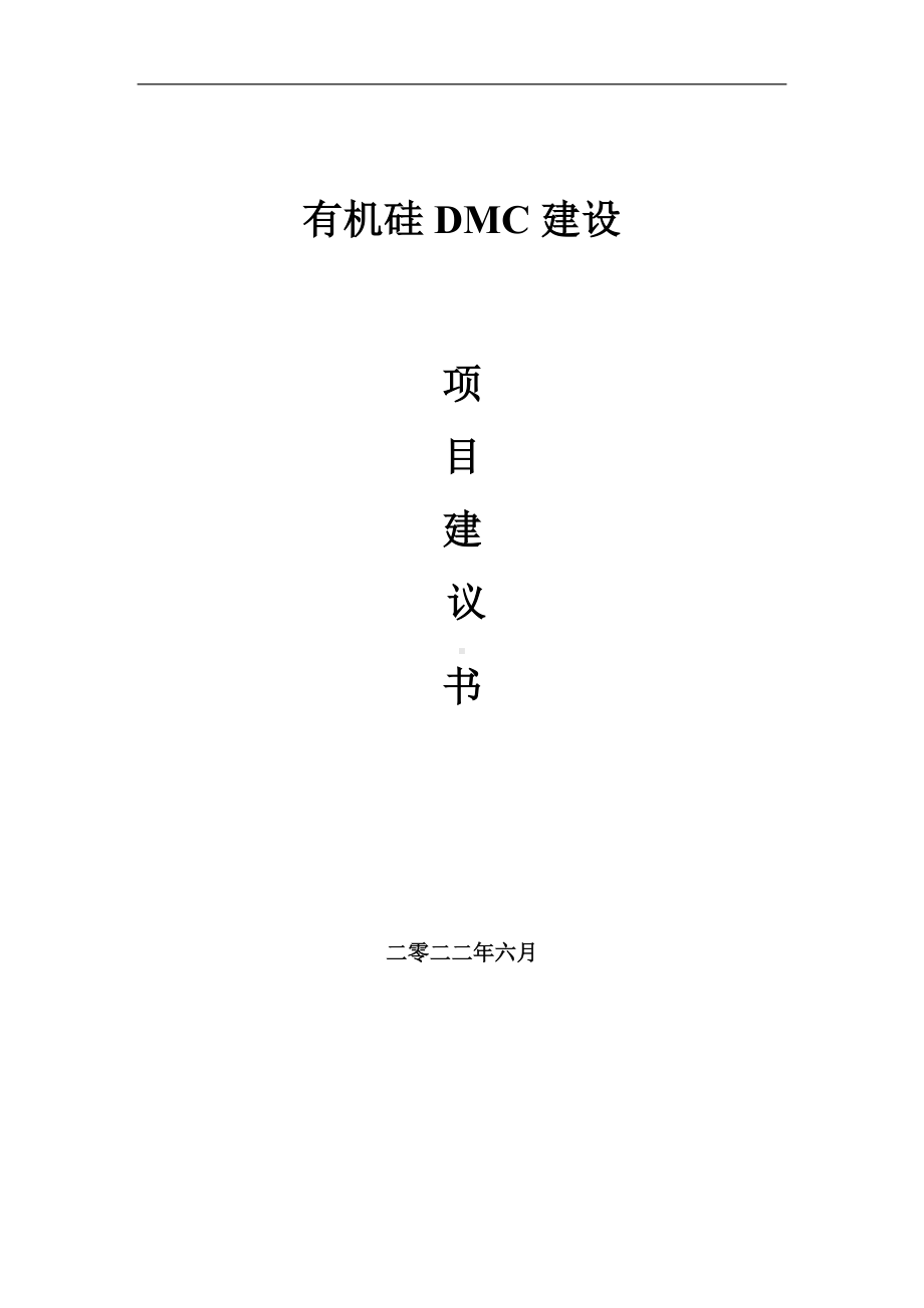 有机硅DMC项目建议书（写作模板）.doc_第1页