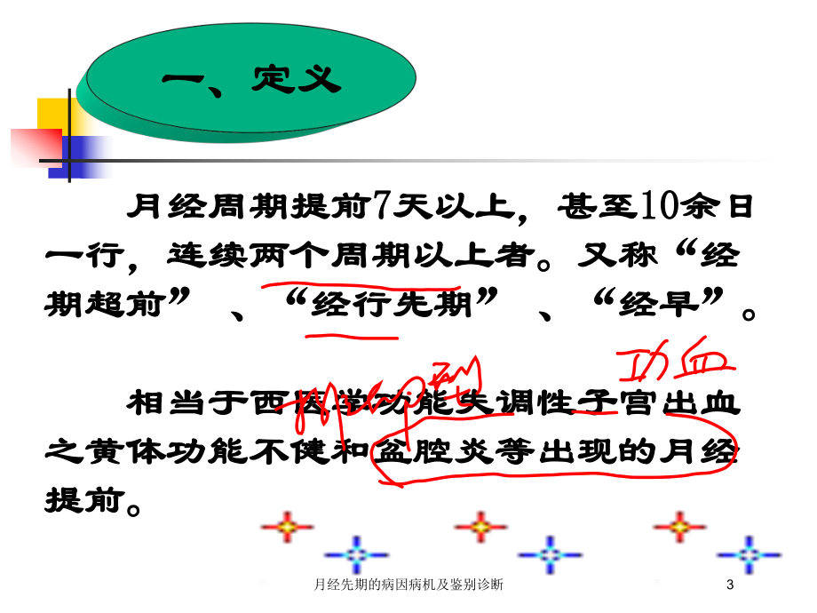 月经先期的病因病机及鉴别诊断培训课件.ppt_第3页