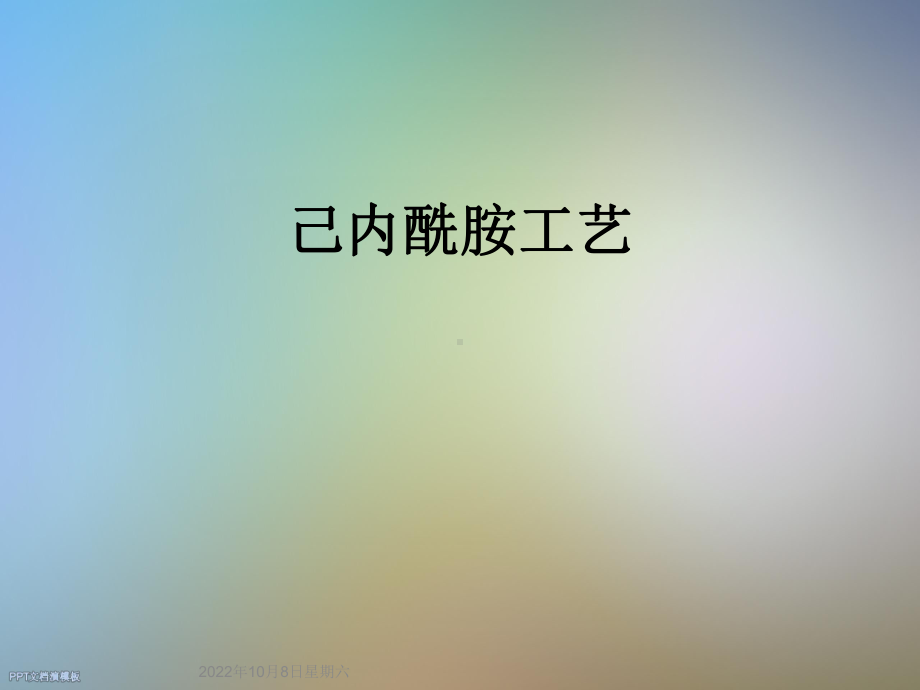 己内酰胺工艺课件.ppt_第1页