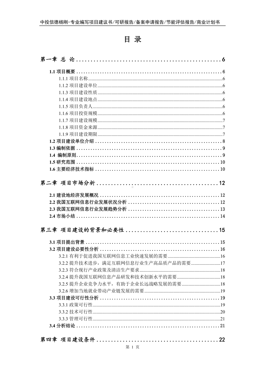 互联网信息建设项目可行性研究报告申请书.doc_第2页