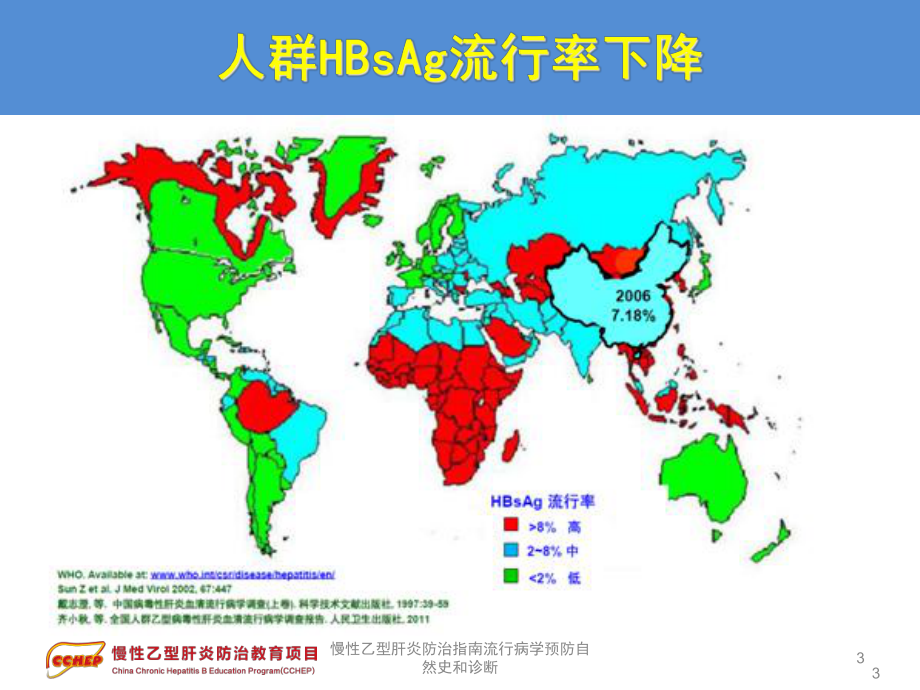 慢性乙型肝炎防治指南流行病学预防自然史和诊断培训课件.ppt_第3页