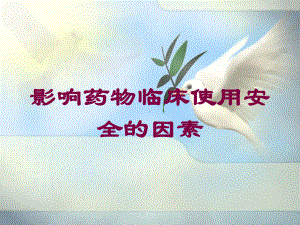 影响药物临床使用安全的因素培训课件.ppt