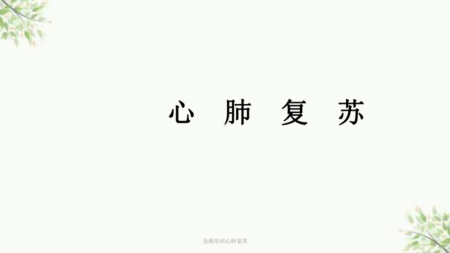 急救培训心肺复苏课件.ppt_第1页