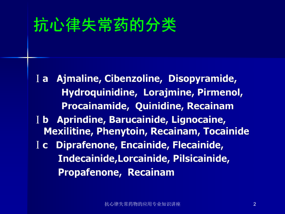 抗心律失常药物的应用专业知识讲座培训课件.ppt_第2页