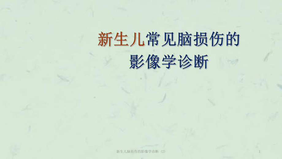 新生儿脑损伤的影像学诊断-课件.ppt_第1页