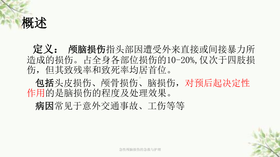 急性颅脑损伤的急救与护理课件.ppt_第2页