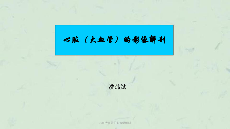 心脏大血管的影像学解剖课件.ppt_第1页