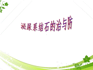 泌尿系结石的健康教育课件.ppt