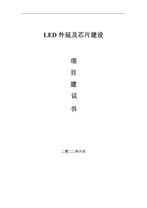 LED外延及芯片项目建议书（写作模板）.doc