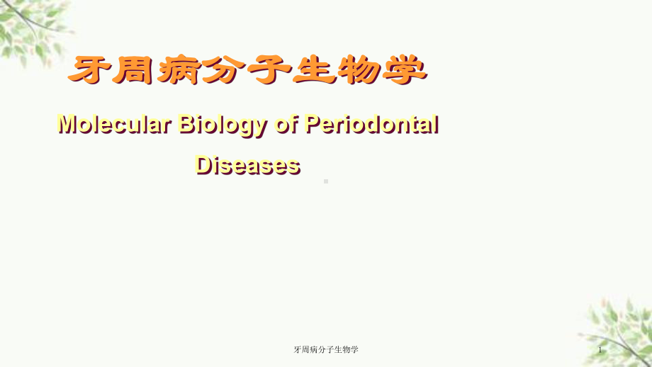 牙周病分子生物学课件.ppt_第1页