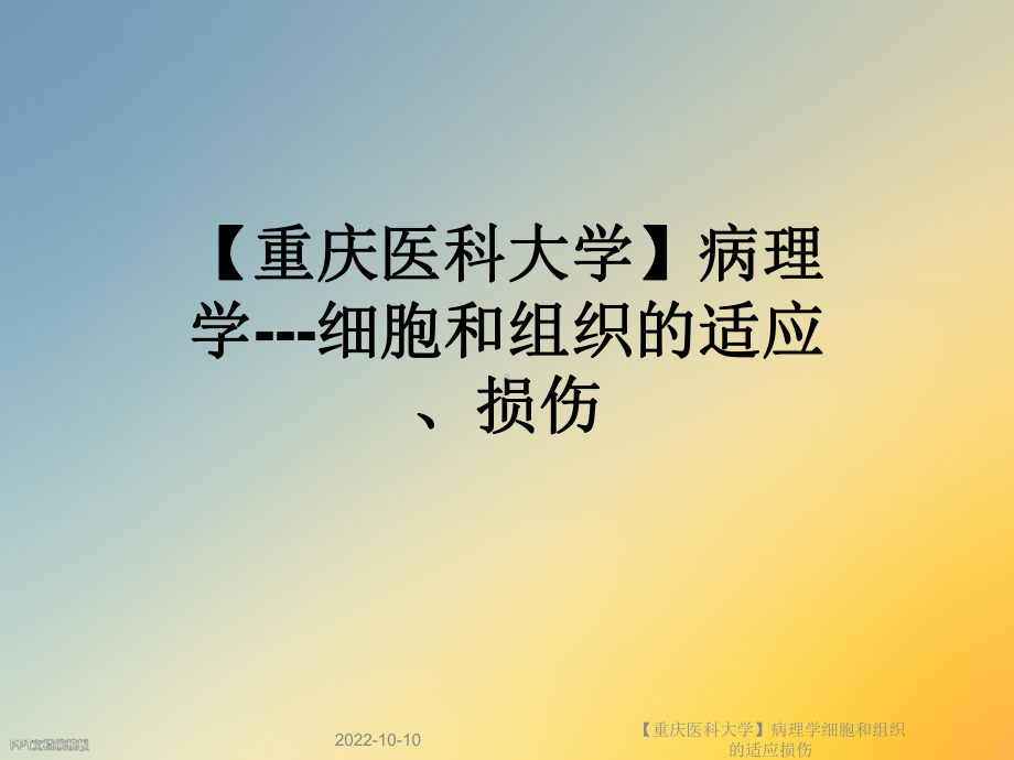 病理学细胞和组织的适应损伤课件.ppt_第1页