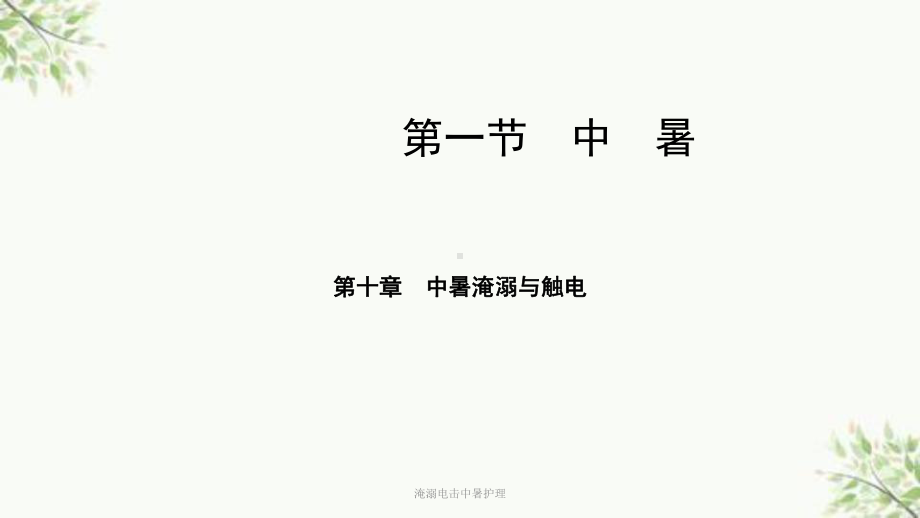 淹溺电击中暑护理课件.ppt_第1页