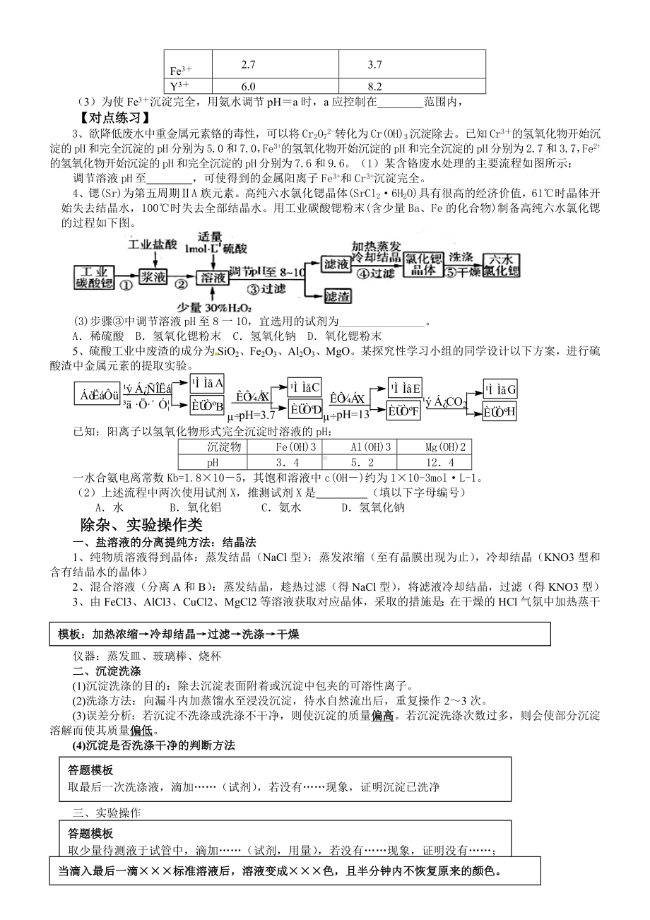 高考化学解题模板(工艺流程题)点对点.doc_第2页