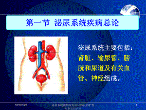 泌尿系统疾病常见症状体征的护理专业知识讲座培训课件.ppt