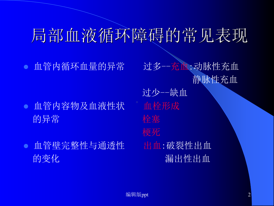 病理学局部血液循环障碍医学课件.ppt_第2页