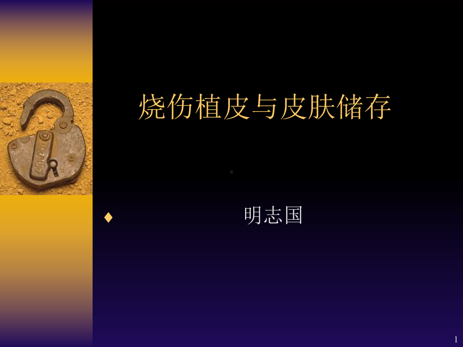 烧伤植皮与皮肤储存演示文稿课件.ppt_第1页