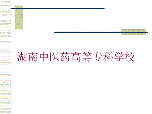 湖南中医药高等专科学校培训课件.ppt