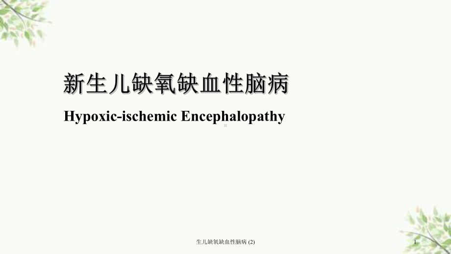 生儿缺氧缺血性脑病-课件.ppt_第1页