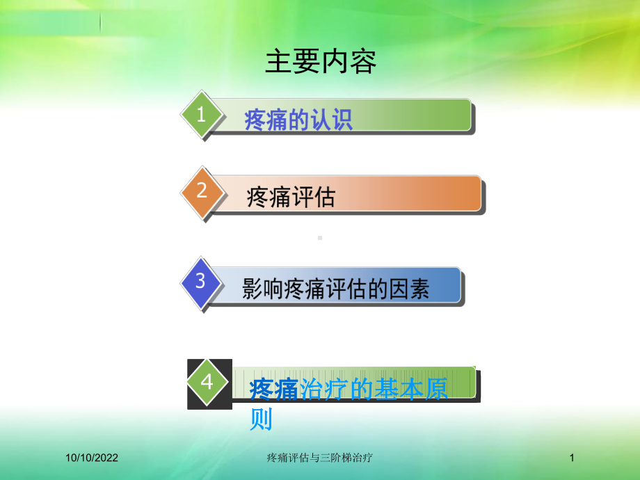 疼痛评估与三阶梯治疗培训课件.ppt_第1页