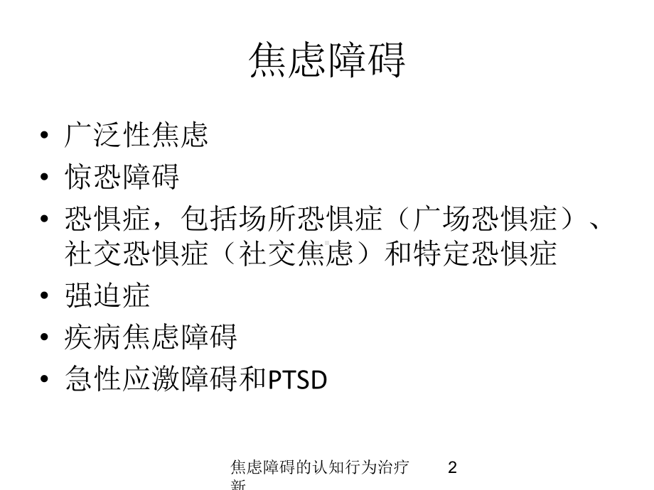 焦虑障碍的认知行为治疗新培训课件.ppt_第2页