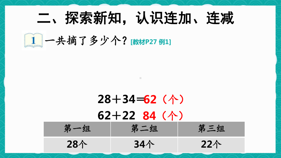 人教版二年级上册数学第2单元第7课时《连加连减》课件（定稿）.ppt_第3页