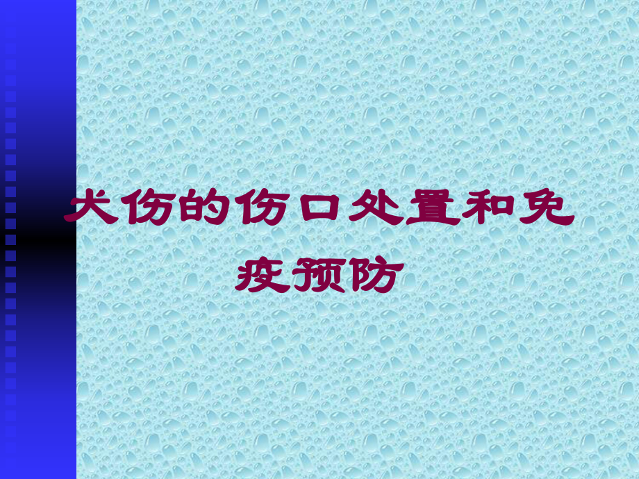 犬伤的伤口处置和免疫预防培训课件.ppt_第1页