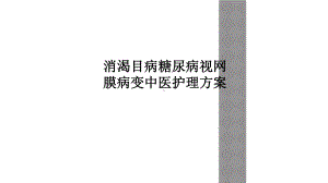 消渴目病糖尿病视网膜病变中医护理方案.ppt